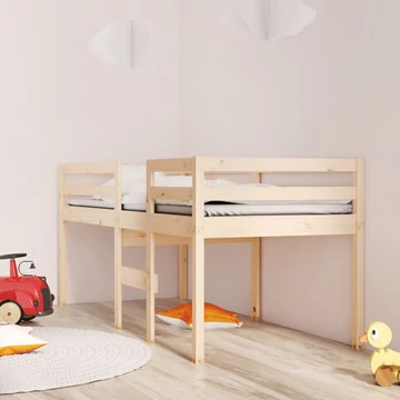 VidaXL tömör fenyőfa magasított ágy 90 x 200 cm
