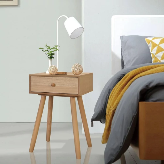 VidaXL 2 db barna, tömör fenyőfa éjjeliszekrény 40 x 30 x 61 cm