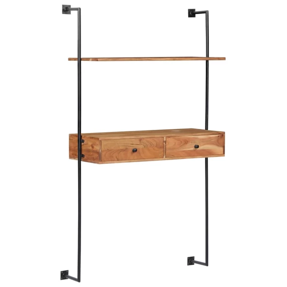 VidaXL tömör akácfa fali pult 90 x 40 x 170 cm