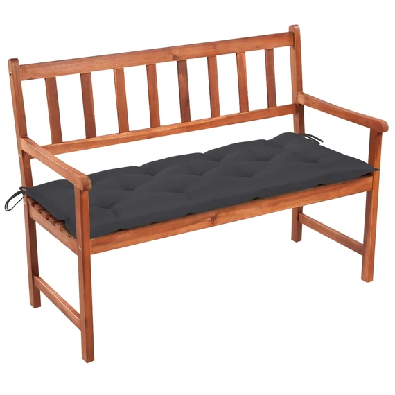 VidaXL tömör akácfa kerti pad párnával 120 cm