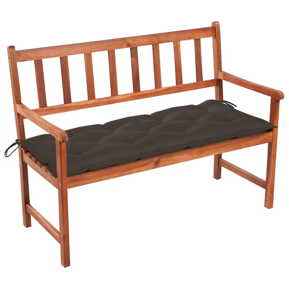 VidaXL tömör akácfa kerti pad párnával 120 cm