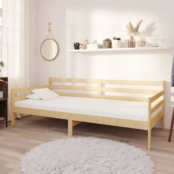 VidaXL tömör fenyőfa dívány matraccal 90 x 200 cm
