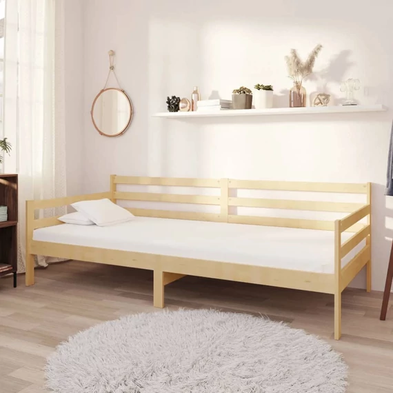 VidaXL tömör fenyőfa dívány matraccal 90 x 200 cm