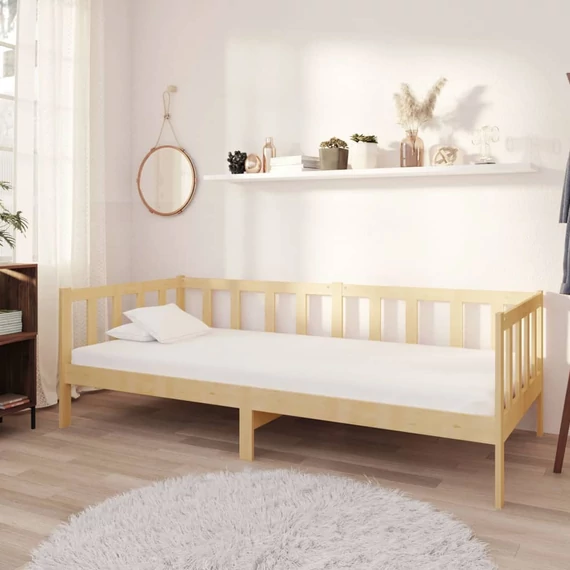 VidaXL tömör fenyőfa dívány matraccal 90 x 200 cm