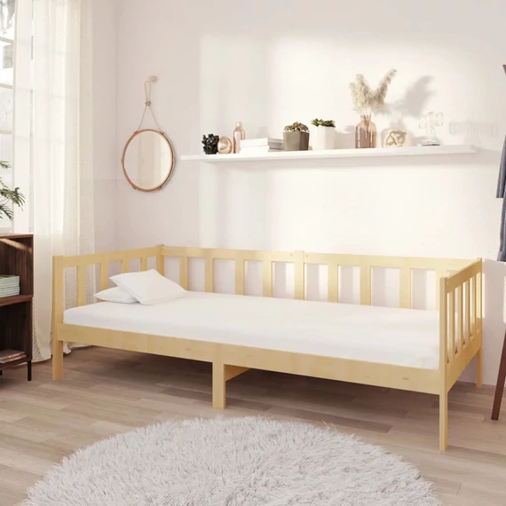 VidaXL tömör fenyőfa dívány matraccal 90 x 200 cm