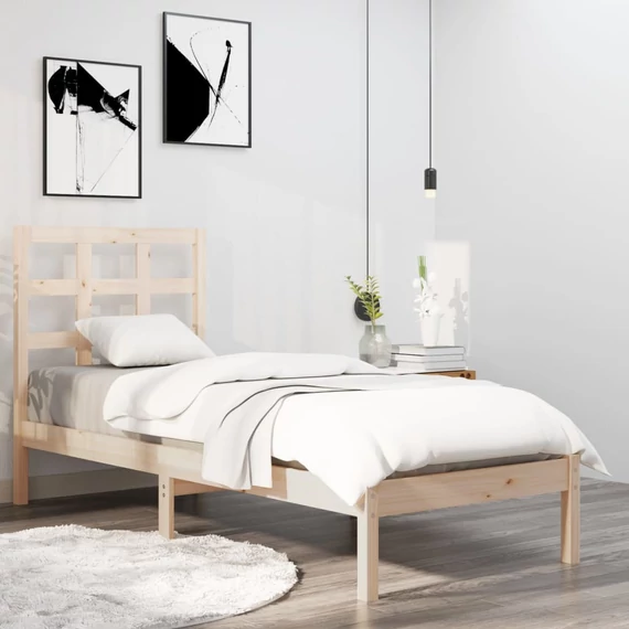VidaXL tömör fa ágykeret 90 x 200 cm