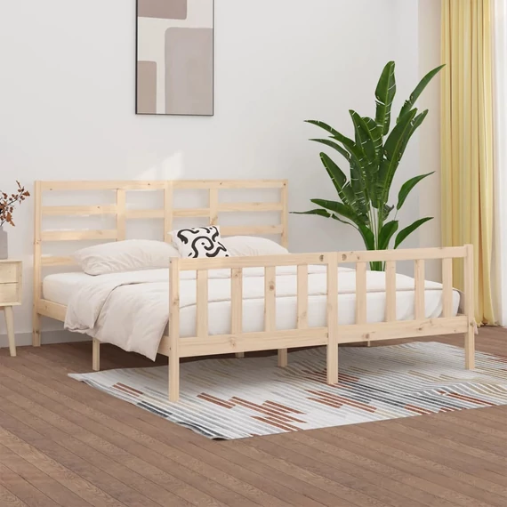 VidaXL Super King tömör fa ágykeret 180 x 200 cm