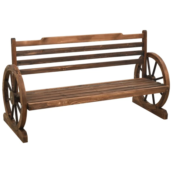 VidaXL tömör fenyőfa kerti pad 142 cm