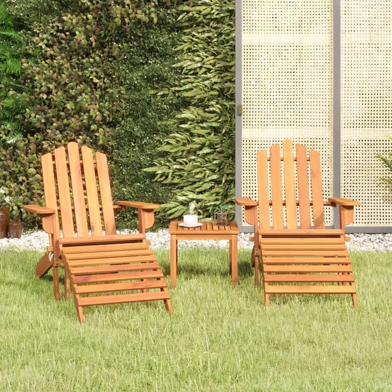 VidaXL 3 részes tömör akácfa kerti Adirondack ülőgarnitúra
