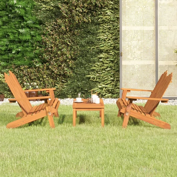 VidaXL 3 részes tömör akácfa kerti Adirondack ülőgarnitúra