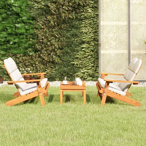 VidaXL 3 részes tömör akácfa kerti Adirondack ülőgarnitúra