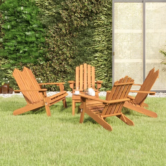 VidaXL 5 részes tömör akácfa kerti Adirondack ülőgarnitúra