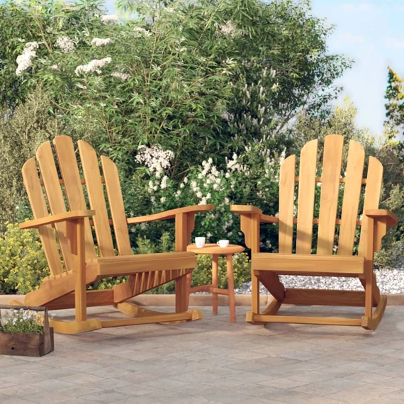 VidaXL 2 db tömör tíkfa kerti adirondack hintaszék 79 x 100 x 103 cm
