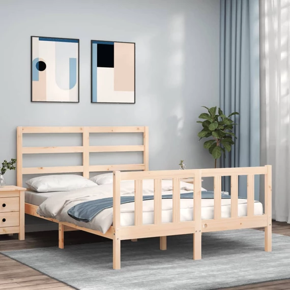 VidaXL tömör fenyőfa ágy matrac nélkül 140 x 200 cm
