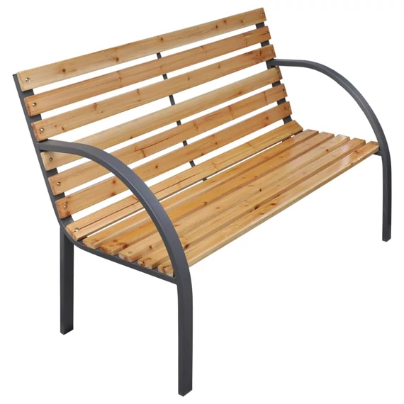 VidaXL tömör fenyőfa kerti pad 112 cm