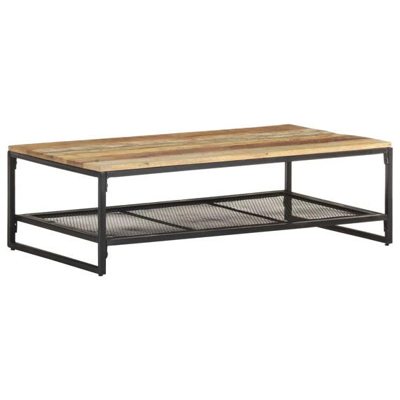 VidaXL tömör újrahasznosított fa dohányzóasztal 110 x 60 x 35 cm