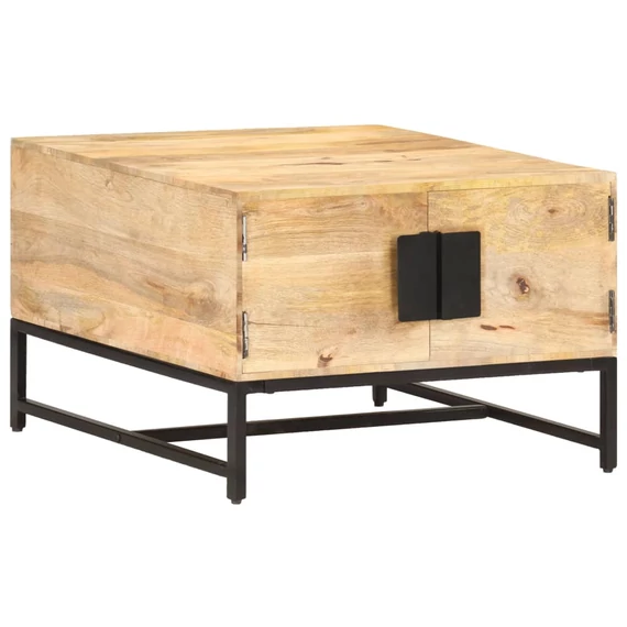 VidaXL tömör mangófa dohányzóasztal 67 x 67 x 45 cm