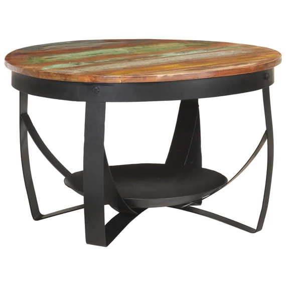 VidaXL tömör újrahasznosított fa dohányzóasztal Ø68 x 43 cm