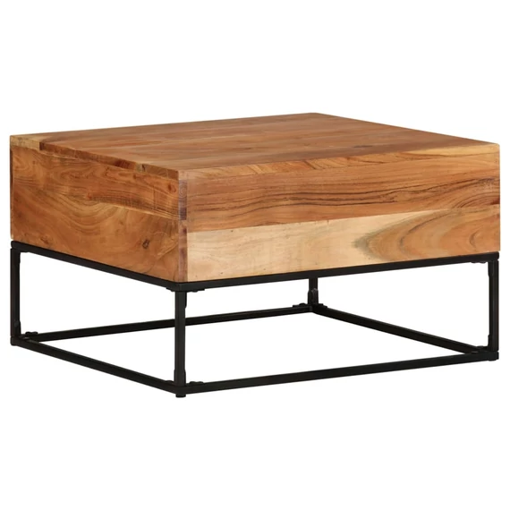 VidaXL tömör akácfa dohányzóasztal 68 x 68 x 41 cm