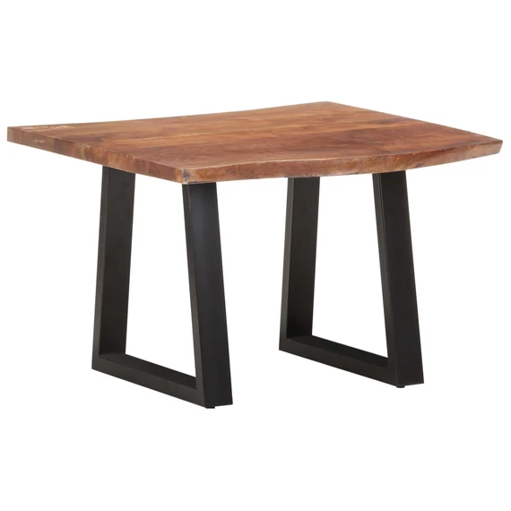 VidaXL tömör akácfa dohányzóasztal természetes szélekkel 60x60x40 cm