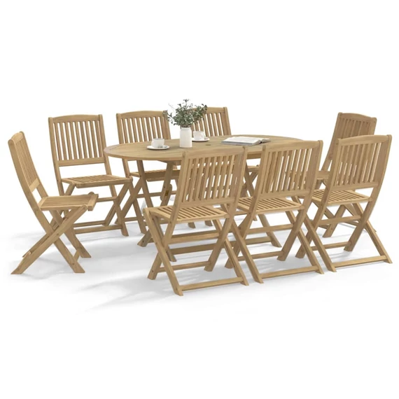 VidaXL 8 db összecsukható tömör akácfa kerti szék 48,5x57x90 cm