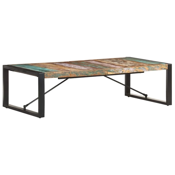 VidaXL tömör újrahasznosított fa dohányzóasztal 140 x 70 x 40 cm