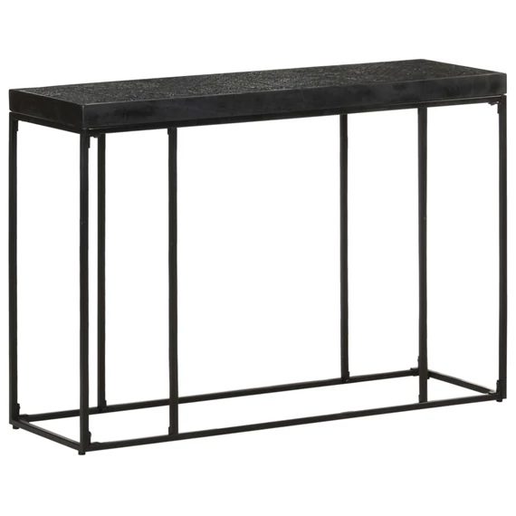 VidaXL fekete tömör akácfa és mangófa tálalóasztal 110 x 35 x 76 cm