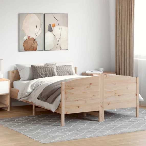 VidaXL tömör fenyőfa ágy matrac nélkül 160 x 200 cm