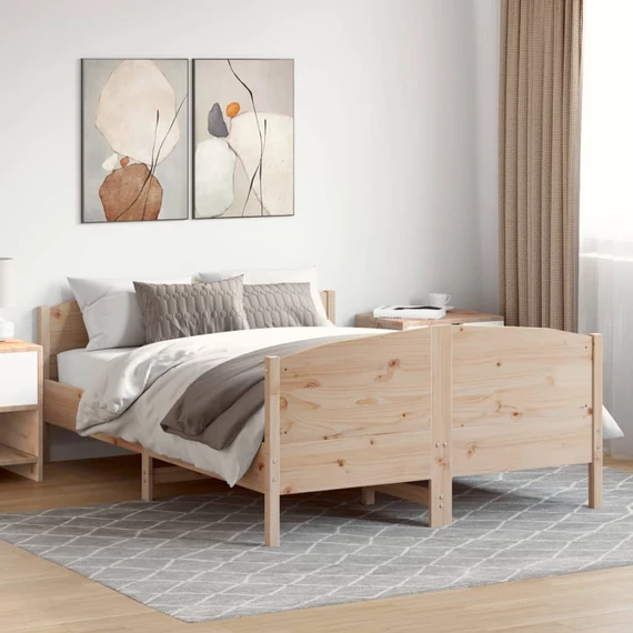 VidaXL tömör fenyőfa ágy matrac nélkül 140 x 200 cm