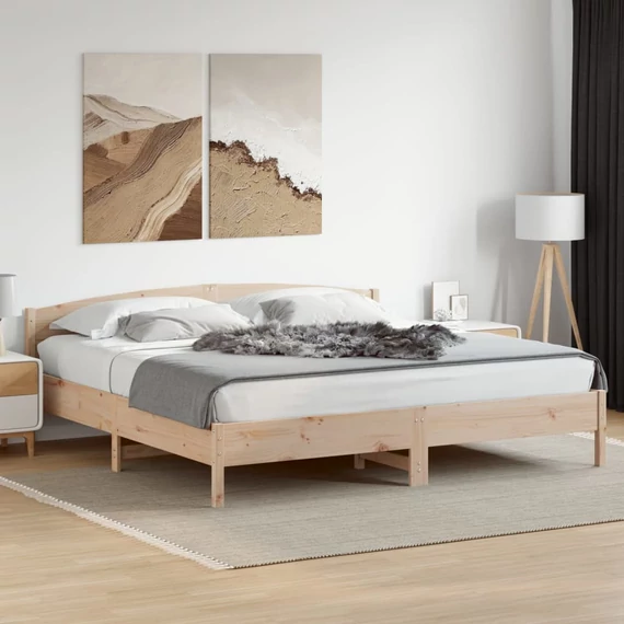 VidaXL tömör fenyőfa ágy matrac nélkül 180 x 200 cm