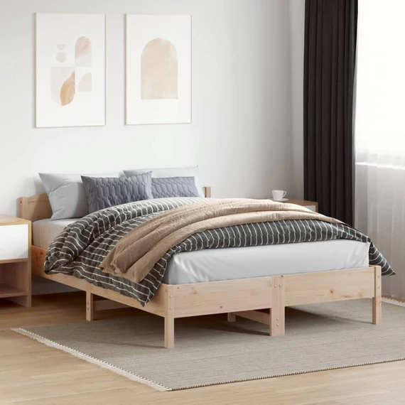 VidaXL tömör fenyőfa ágy matrac nélkül 160 x 200 cm