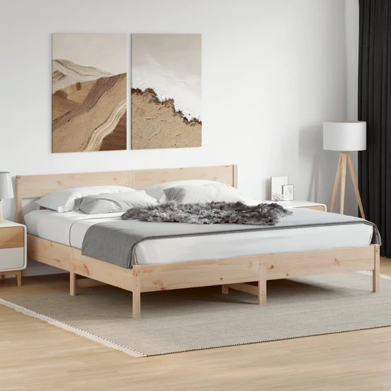 VidaXL tömör fenyőfa ágy matrac nélkül 180 x 200 cm