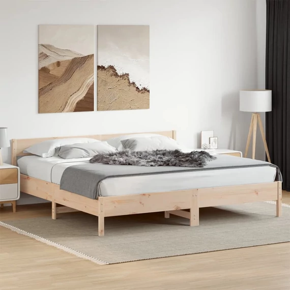 VidaXL tömör fenyőfa ágy matrac nélkül 180 x 200 cm