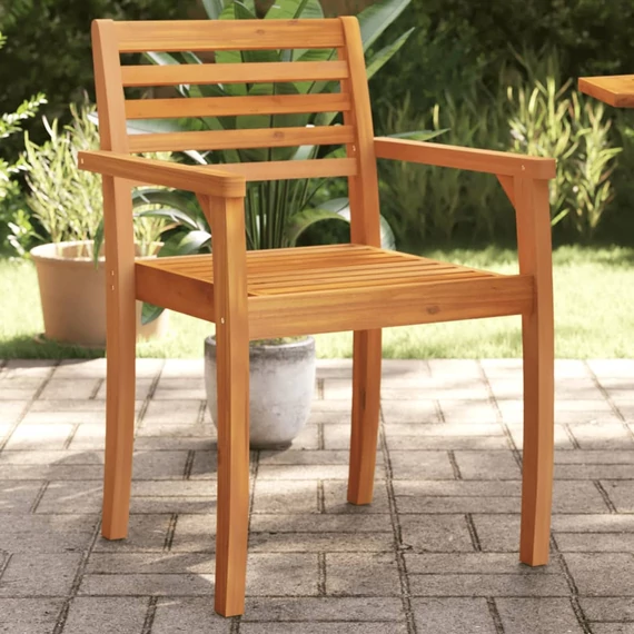 VidaXL 6 db tömör akácfa kerti szék 59x55x85 cm