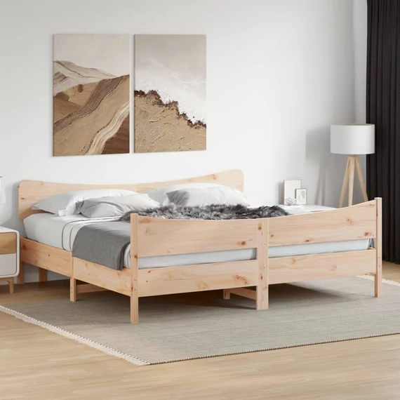 VidaXL tömör fenyőfa ágy matrac nélkül 180 x 200 cm
