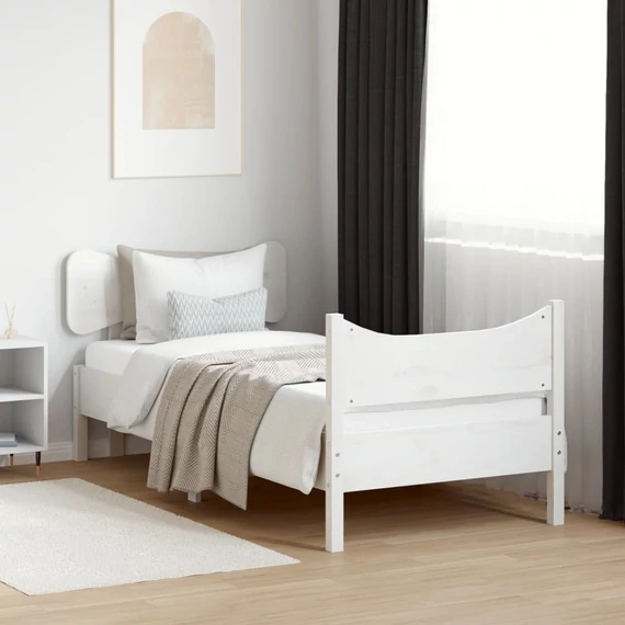 VidaXL fehér tömör fenyőfa ágy matrac nélkül 90 x 200 cm