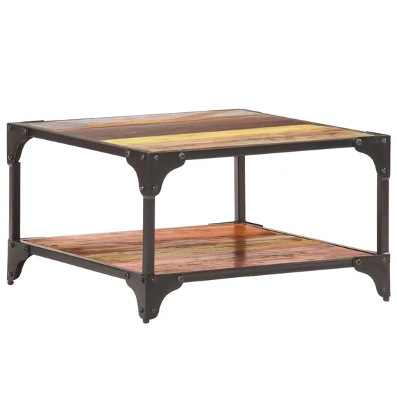 VidaXL tömör újrahasznosított fa dohányzóasztal 60 x 60 x 35 cm