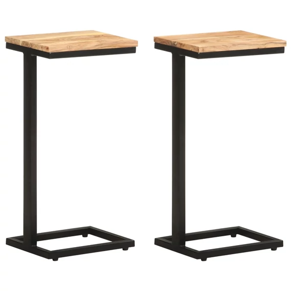 VidaXL 2 db tömör akácfa kisasztal 31,5 x 24,5 x 64,5 cm