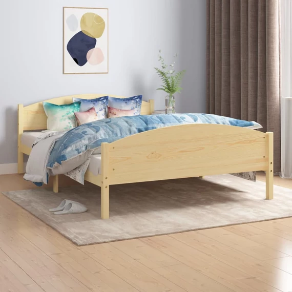 VidaXL tömör fenyőfa ágykeret 140 x 200 cm