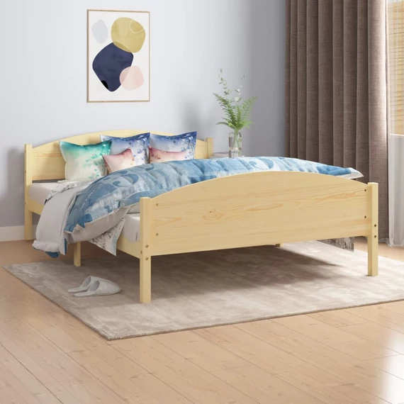 VidaXL tömör fenyőfa ágykeret 160 x 200 cm