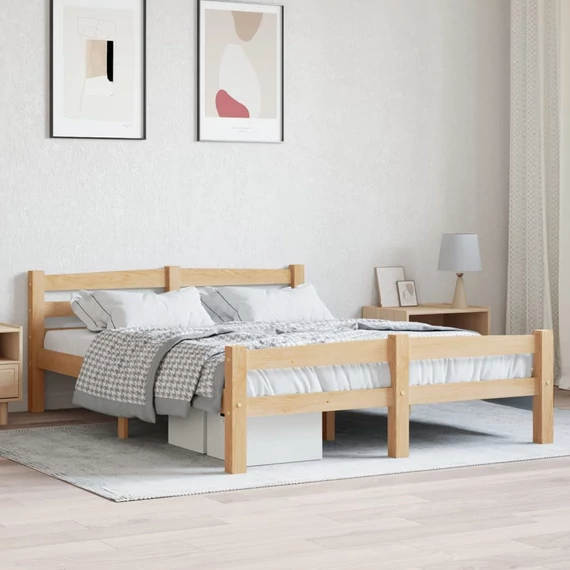 VidaXL tömör fenyőfa ágykeret 140 x 200 cm