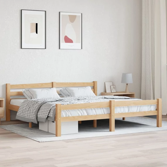 VidaXL tömör fenyőfa ágykeret 180 x 200 cm