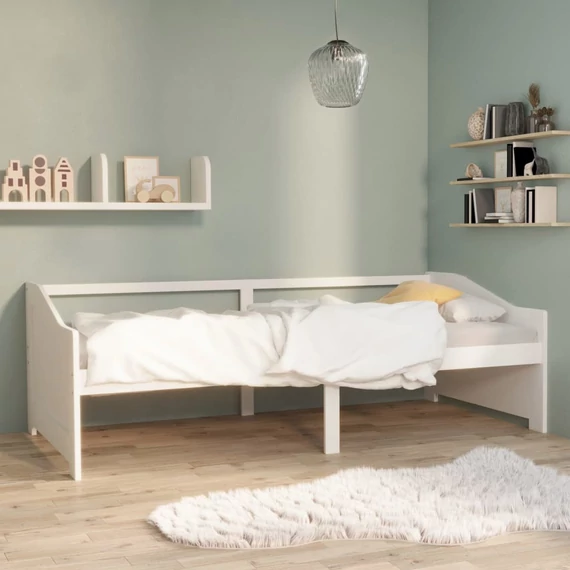 VidaXL fehér 3 személyes tömör fenyőfa kanapéágy 90 x 200 cm
