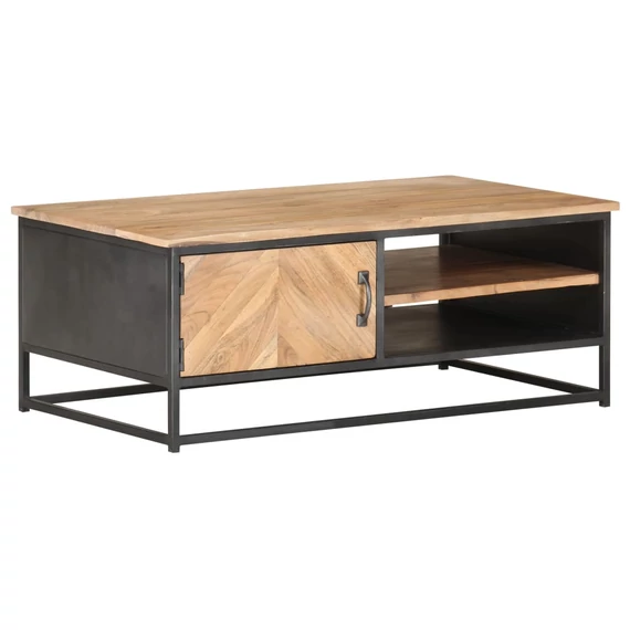 VidaXL tömör akácfa dohányzóasztal 90 x 50 x 35 cm