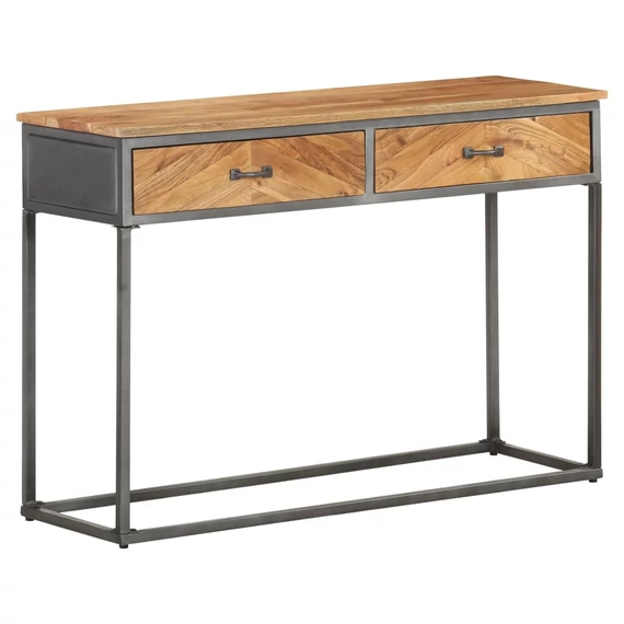 VidaXL tömör akácfa tálalóasztal 110 x 35 x 75 cm