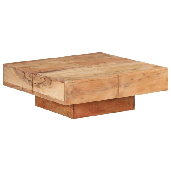 VidaXL tömör akácfa dohányzóasztal 80 x 80 x 28 cm