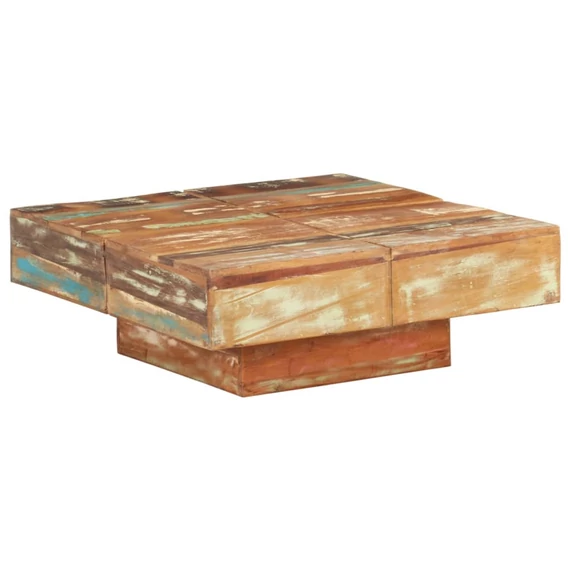 VidaXL tömör újrahasznosított fa dohányzóasztal 80 x 80 x 28 cm