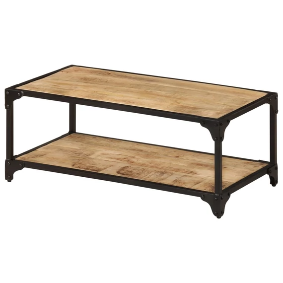 VidaXL tömör nyers mangófa dohányzóasztal 90 x 45 x 35 cm