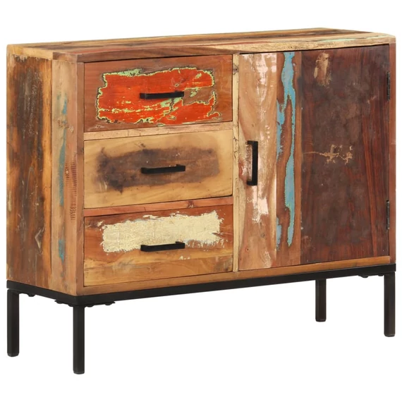 VidaXL tömör újrahasznosított fa tálalószekrény 88 x 30 x 73 cm