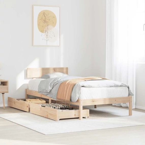 VidaXL tömör fenyőfa ágy matrac nélkül 90 x 200 cm